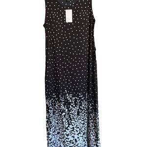 Polka Dot Sleeveless Maxi Dress